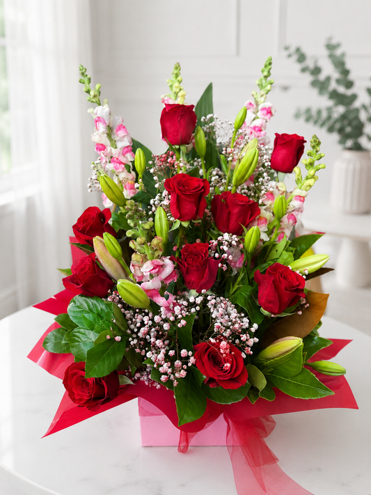 Red Roses Fiesta Arrangement