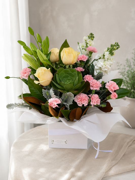 Sunrise Mixed Box Arrangement