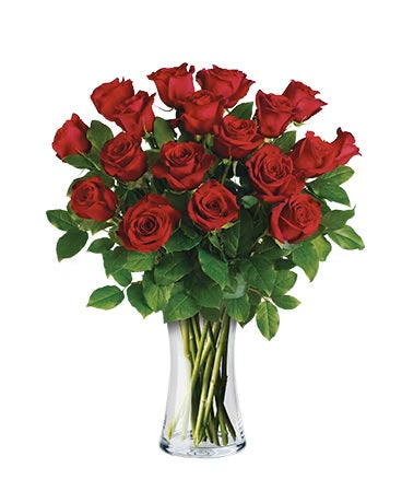Red Roses Romance Vase