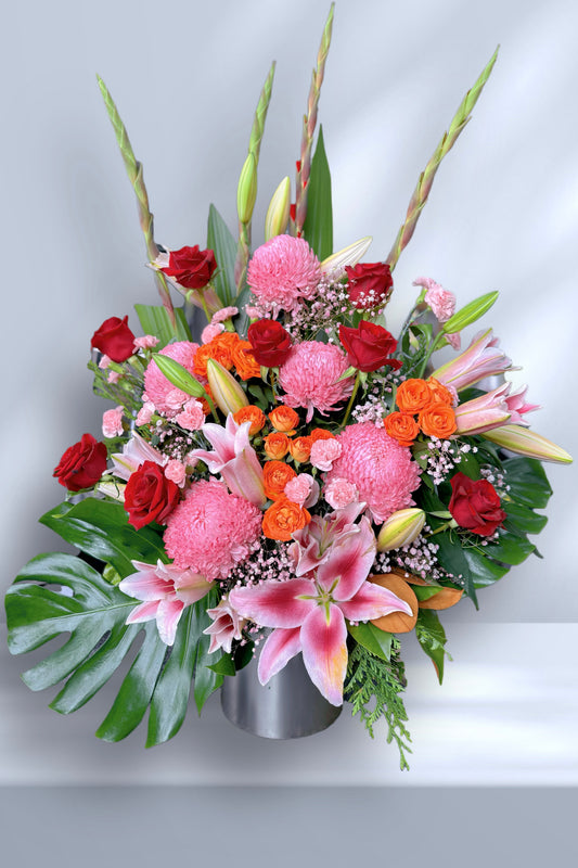 Vibrant Mixed Flower Vase