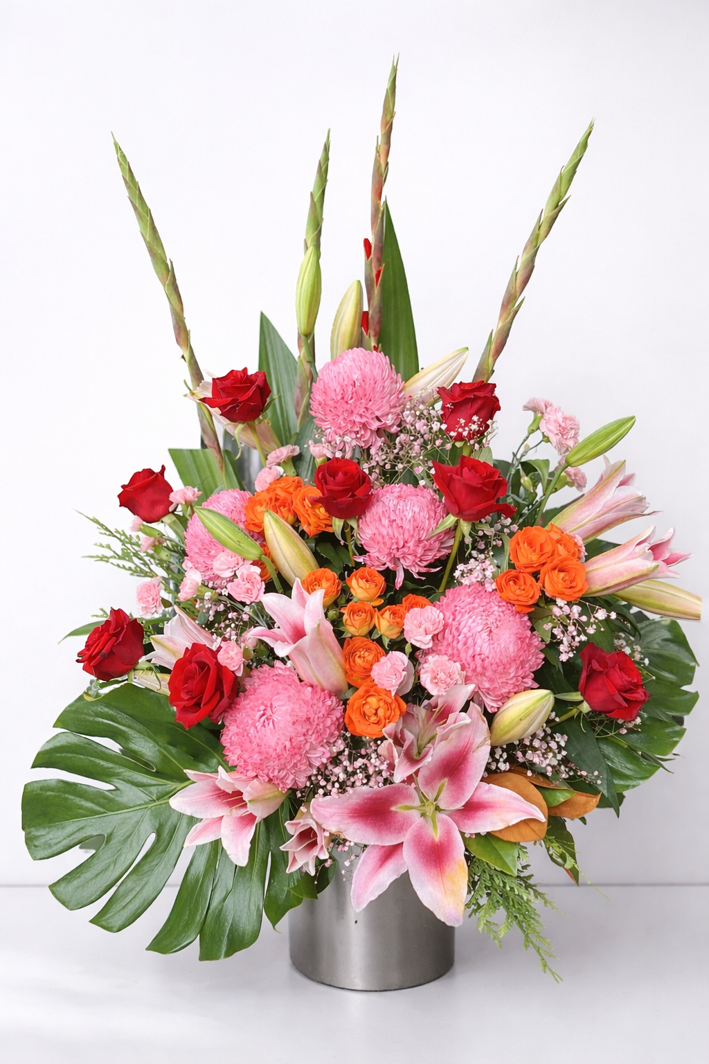 Vibrant Mixed Flower Vase