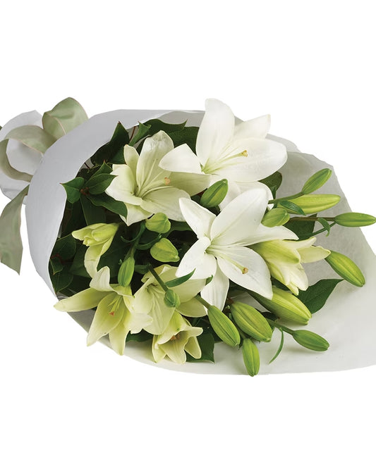 White Delight Lily Bouquet