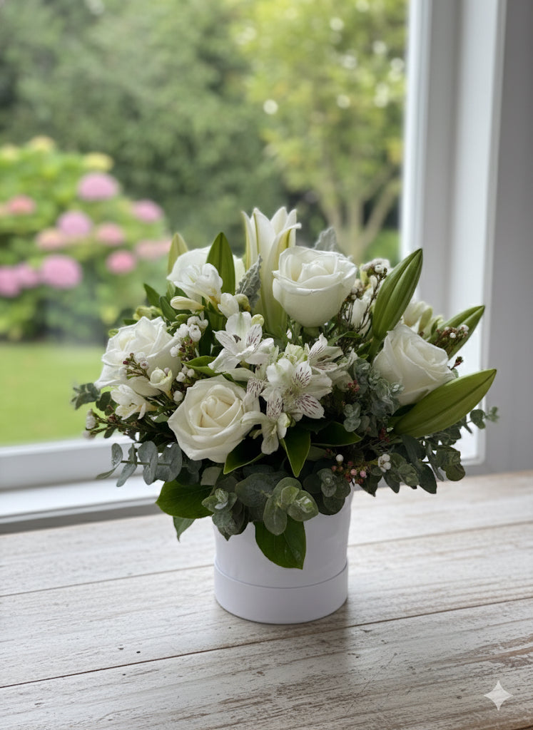 Lily Serenity White Hat Box