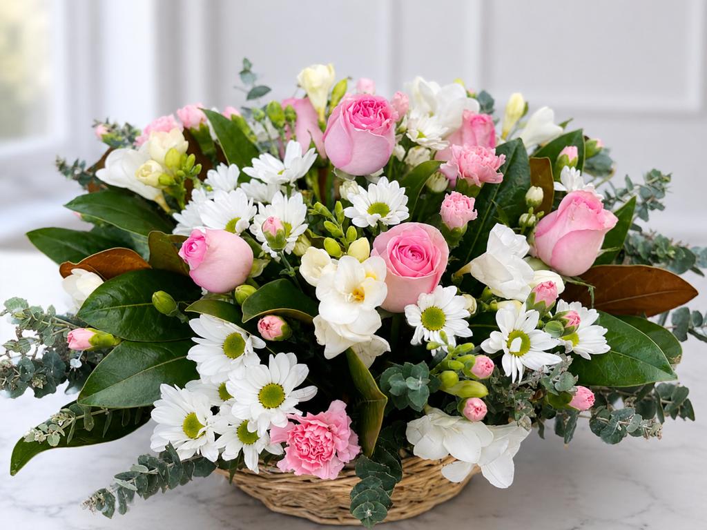 Blush Garden Basket