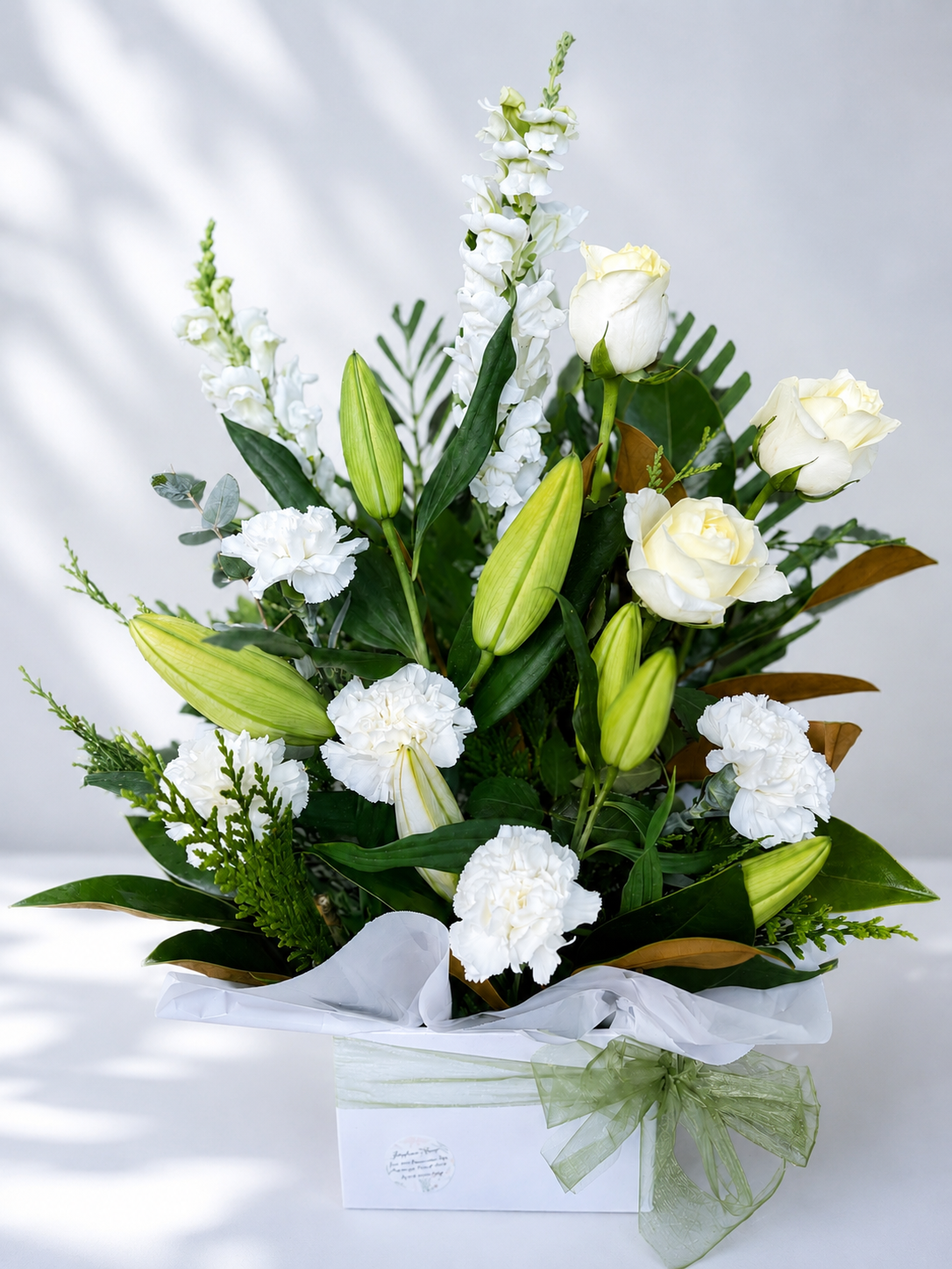Classic White Flowers Box