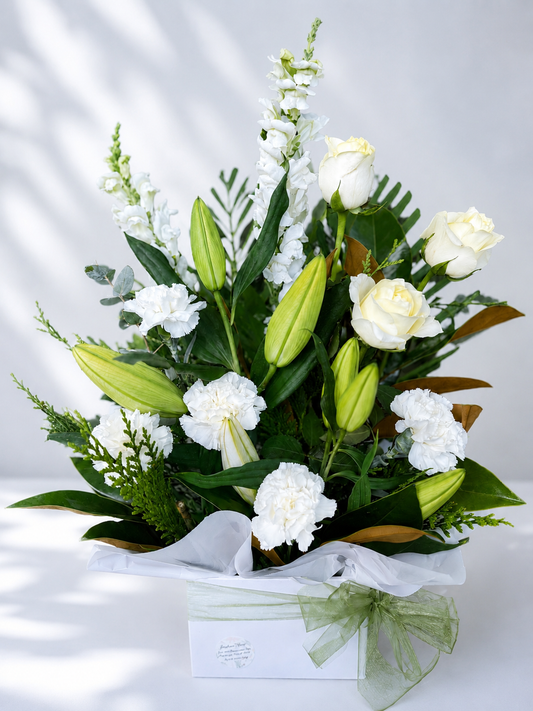 Classic White Flowers Box