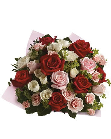 Love Letters Mixed Roses Bouquet