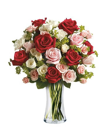 Mixed Roses in Vase